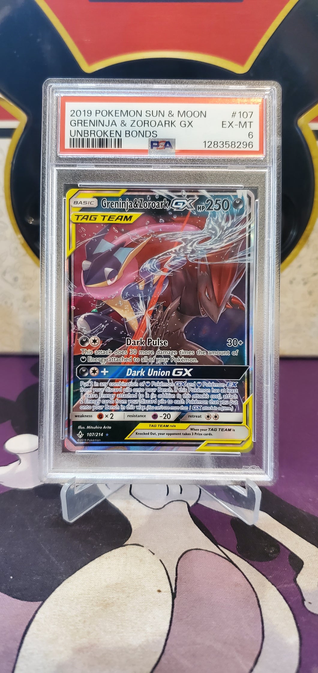 Greninja & Zoroark GX - PSA 6 - (107/214)